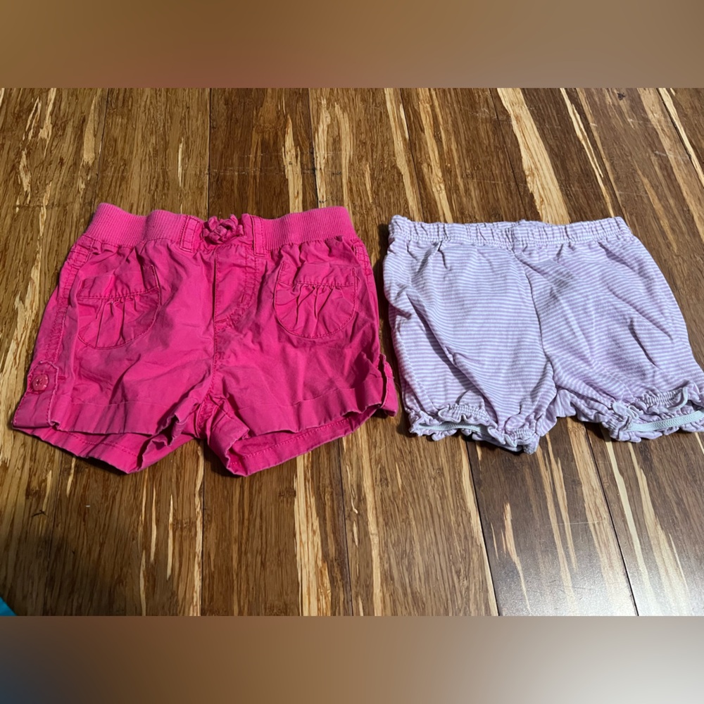 Pink and Gray Kids Shorts Set